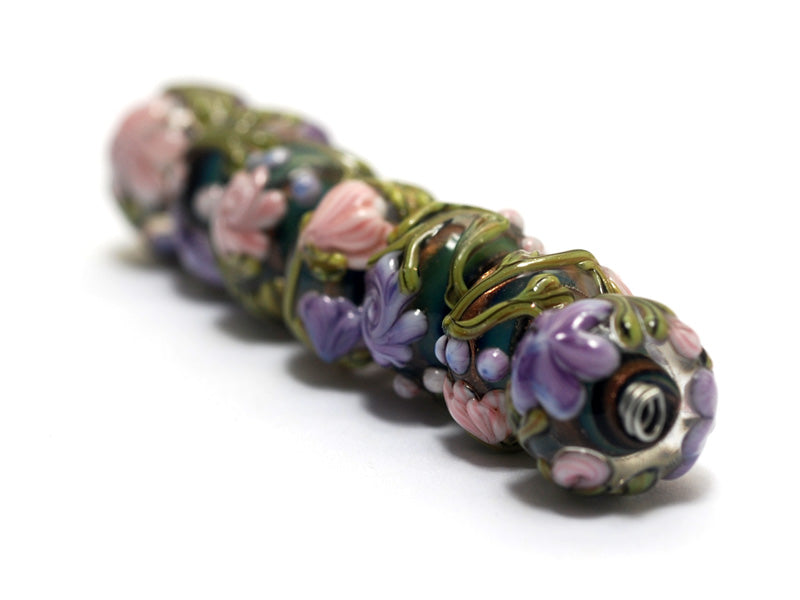 grace lampwork beads artisan handmade glass beads SRA