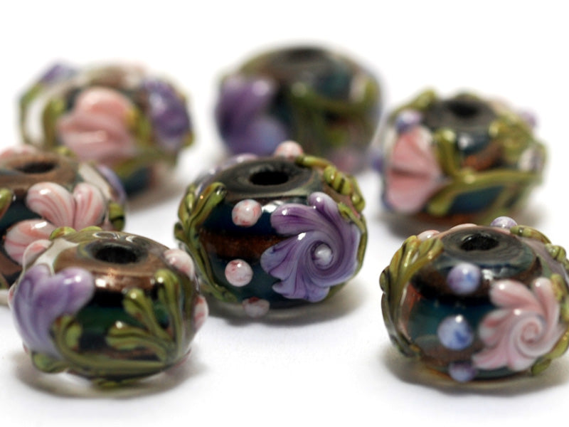 grace lampwork beads artisan handmade glass beads SRA