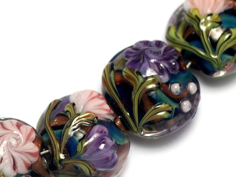 grace lampwork beads artisan handmade glass beads SRA