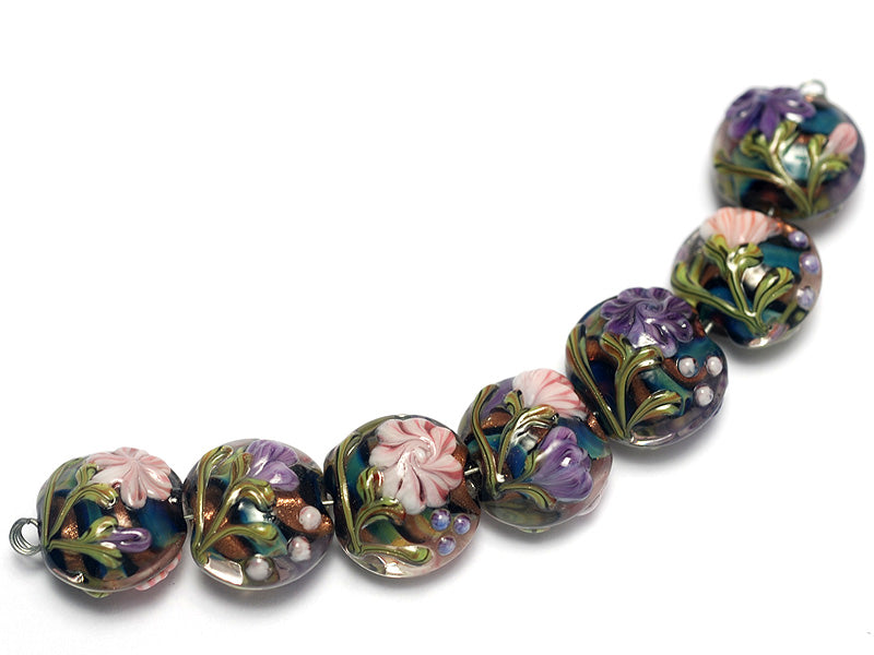 grace lampwork beads artisan handmade glass beads SRA