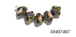 10407407 - Five Pink & Purple Floral Crystal Beads