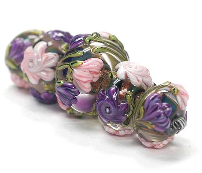 grace lampwork beads artisan handmade glass beads SRA