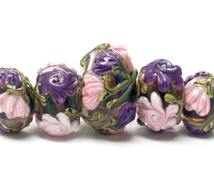 grace lampwork beads artisan handmade glass beads SRA