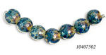 10407502 - Seven Blue & Orange Lentil Beads