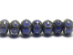 10407801 - Seven Lavender w/Metal Dots Rondelle Beads