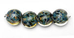10408212 - Four Blues Free Style Boro Lentil Beads