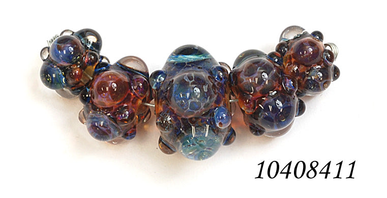 10408411 - Five Graduated Multi-Colored Rondelle Beads