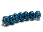 10408601 - Seven Teal Blue Free Style Rondelle Beads