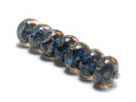 10408801 - Seven Blue-green & Purple Rondelle Beads