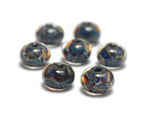 10408801 - Seven Blue-green & Purple Rondelle Beads