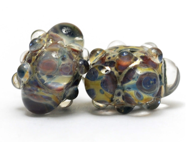 10408921 - Six Purple & Blue Rondelle Beads