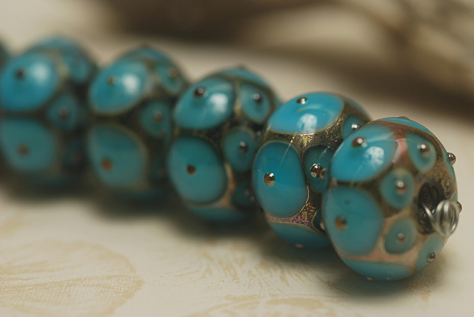 grace lampwork beads artisan handmade glass beads SRA