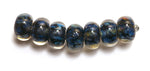 10409101 - Seven Blues Boro Rondelle Beads