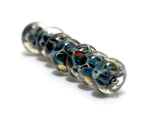 10409501 - Seven Blue/Multi-colors Boro Rondelle Beads