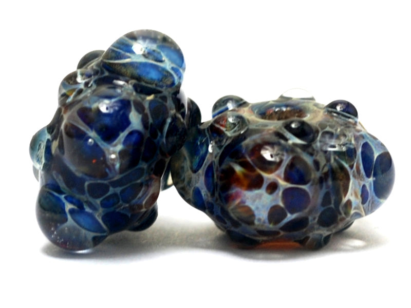 10409621 - Six Blue Free Style Rondelle Beads