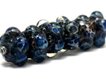 10409621 - Six Blue Free Style Rondelle Beads