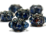 10409621 - Six Blue Free Style Rondelle Beads