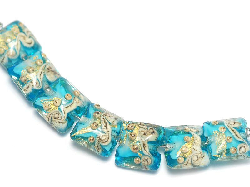 10409904 - Seven Aqua Treasure Pillow Beads