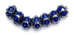 10410201 - Seven Cobalt w/Metal Dots Rondelle Beads