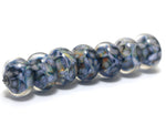 10410601 - Seven Soft Blueberry Rondelle Beads
