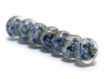 10410601 - Seven Soft Blueberry Rondelle Beads