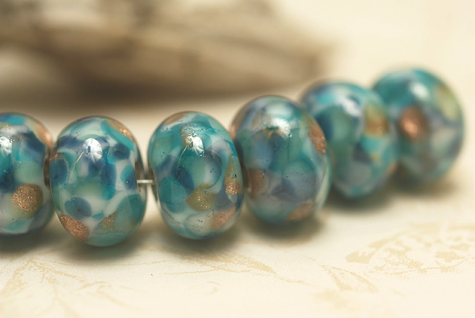 10410701 - Seven Ocean View Rondelle Beads