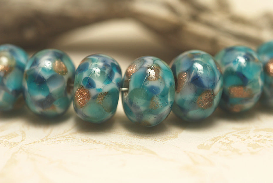 10410701 - Seven Ocean View Rondelle Beads