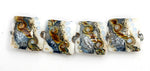 10411014 - Four Sweet Blue Stardust Pillow Beads