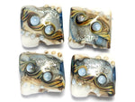 10411014 - Four Sweet Blue Stardust Pillow Beads