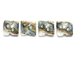 10411014 - Four Sweet Blue Stardust Pillow Beads