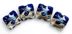 10411414 - Four Cobalt Celestial Pillow Beads
