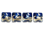 10411414 - Four Cobalt Celestial Pillow Beads