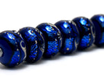 10411421 - Six Cobalt Celestial Rondelle Beads