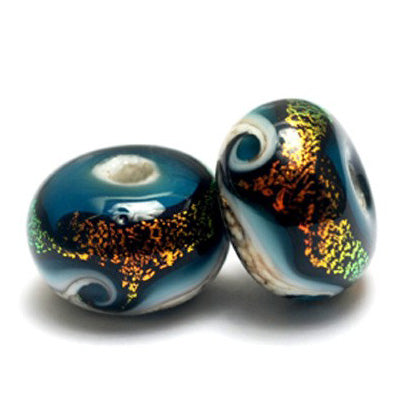 10411501 - Seven Romantic Isle Waves Rondelle Beads