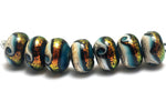 10411501 - Seven Romantic Isle Waves Rondelle Beads
