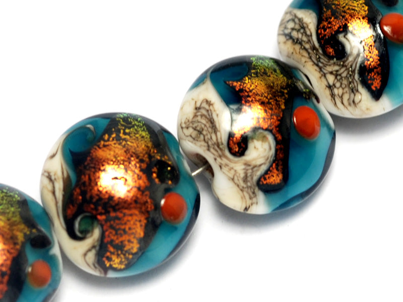 10411512 - Four Romantic Isle Waves Lentil Beads