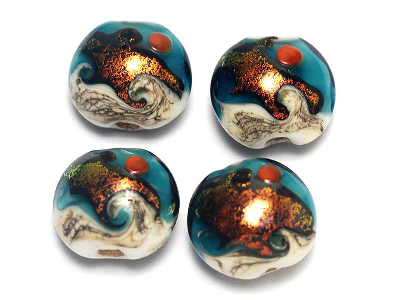 10411512 - Four Romantic Isle Waves Lentil Beads