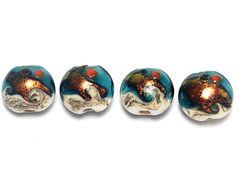 10411512 - Four Romantic Isle Waves Lentil Beads