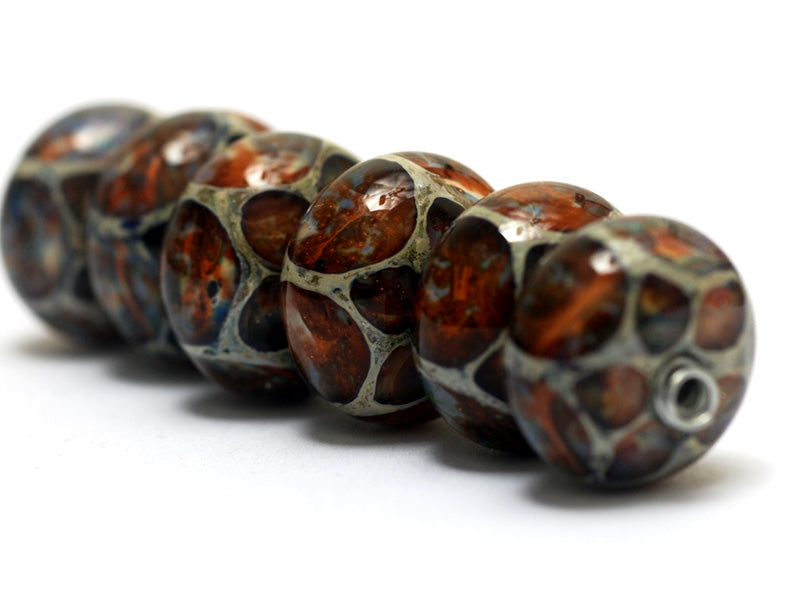 10412221 - Six Nature's Wonder Rondelle Beads