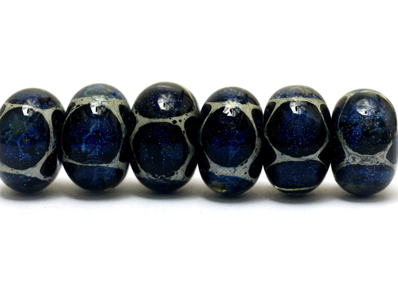 10412321 - Six Deep Sea Wonder Rondelle Beads