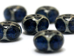 10412321 - Six Deep Sea Wonder Rondelle Beads