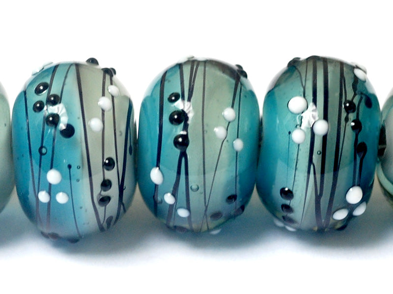 10412521 - Six Windjammer Party Rondelle Beads