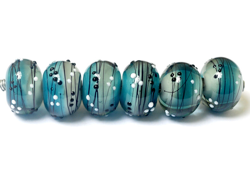 10412521 - Six Windjammer Party Rondelle Beads