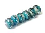 10412521 - Six Windjammer Party Rondelle Beads