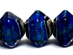 10413007 - Five Sapphire Sea Shimmer Crystal  Shaped Beads