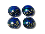 10413012 - Four Sapphire Sea Shimmer Lentil Beads