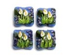 10413314 - Four Calla Lily Lake Pillow Beads