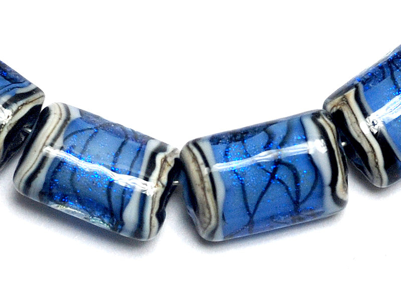 10413403 - Six Arctic Blue Shimmer Mini Kalera Beads