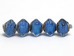 10413407 - Five Arctic Blue Shimmer Crystal  Shaped Beads