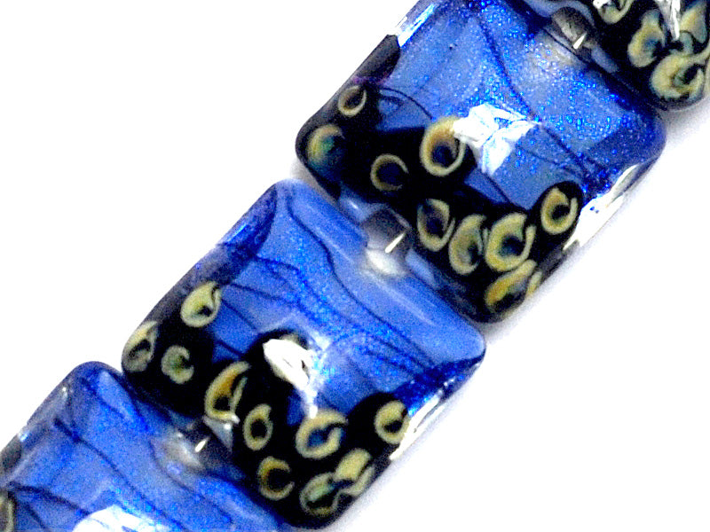 10413414 - Four Arctic Blue Shimmer Pillow Beads